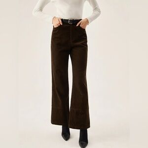 COMMENSE Corduroy Wide Leg Pocket Pants